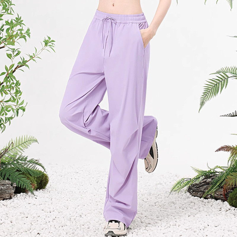 Ảnh Camel CROWN Quần Dù Nữ Eo Cao Mỏng Chống Nắng Thoáng Khí Rời Thẳng Quần Thường Ngày 1