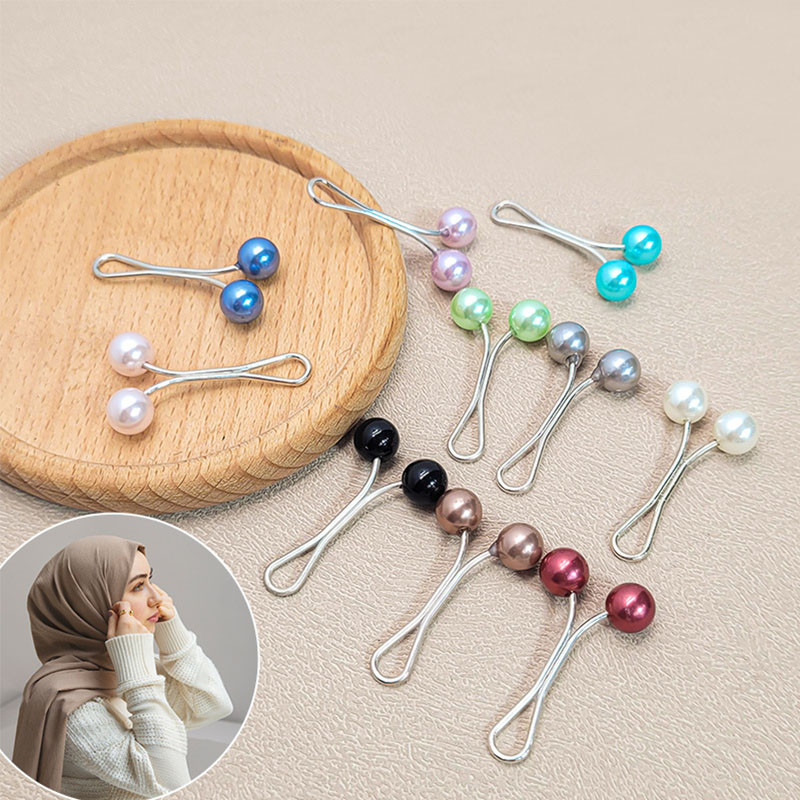 [Yunyuan] Kẹp khăn lụa nữ pha lê Hồi giáo Kẹp cổ hình chữ U Mũ trùm đầu Quần gạc Khăn cố định Phụ kiện Pin hiện vật