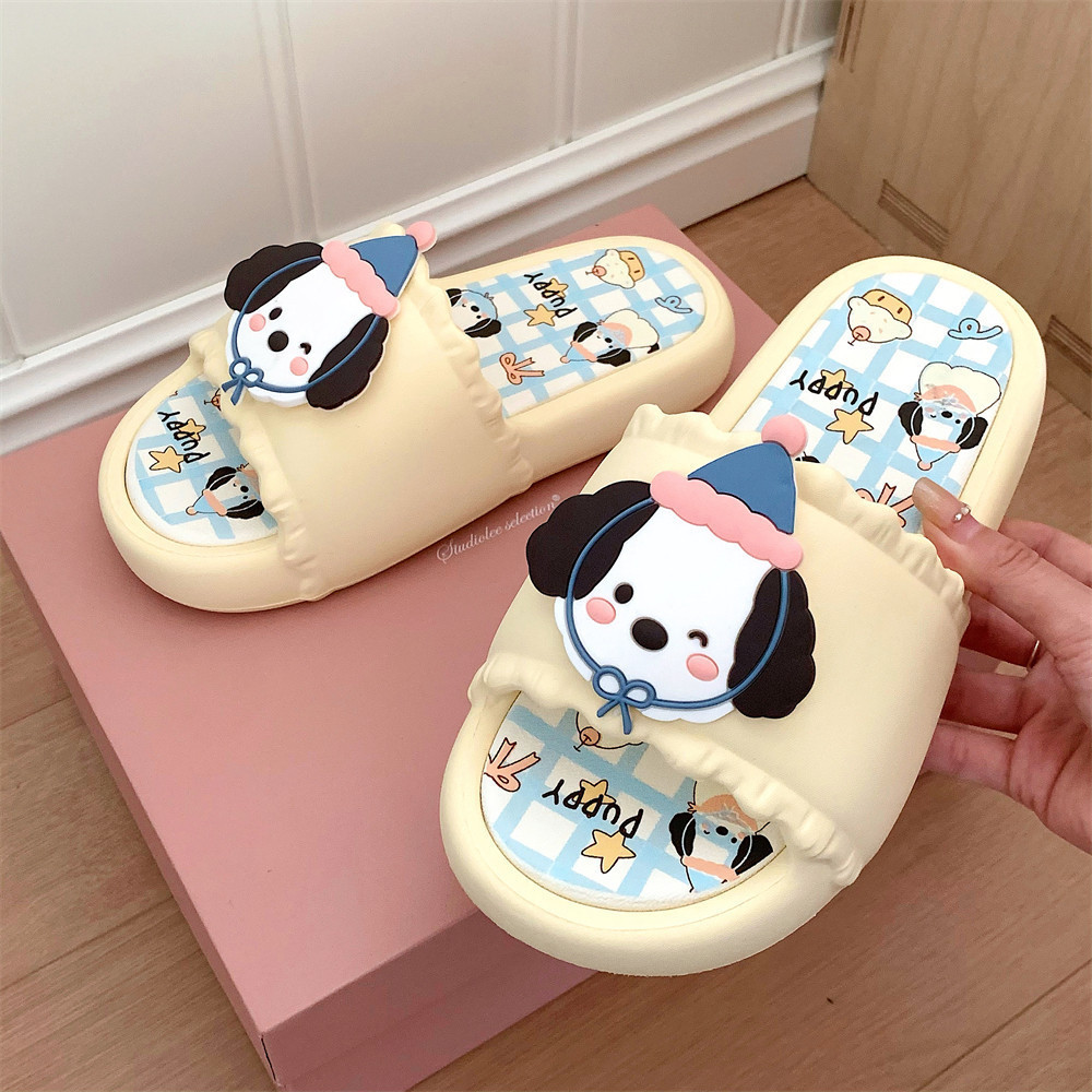 XIXITIAO Dép Nữ Phòng Ngủ Dễ Thương Chó Dép Dép Thời Trang Mùa Hè Ren