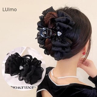 Luimo Thời Trang Kim Cương Giả Nơ Kẹp Tính Khí Pháp Vuốt Kẹp Phụ Kiện Tóc SBS