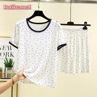 Phụ Nữ Quần short Tay Ngắn Bộ Mùa Hè Mỏng Bộ Đồ Ngủ Phòng Chờ Bộ Đồ Ngủ Mát Bộ