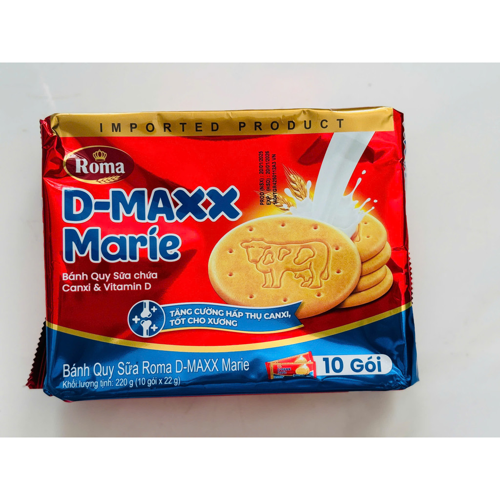 Bánh Quy Sữa / Chocolate Roma Marie Gold 220G (BAO BÌ MỚI) | Shopee ...