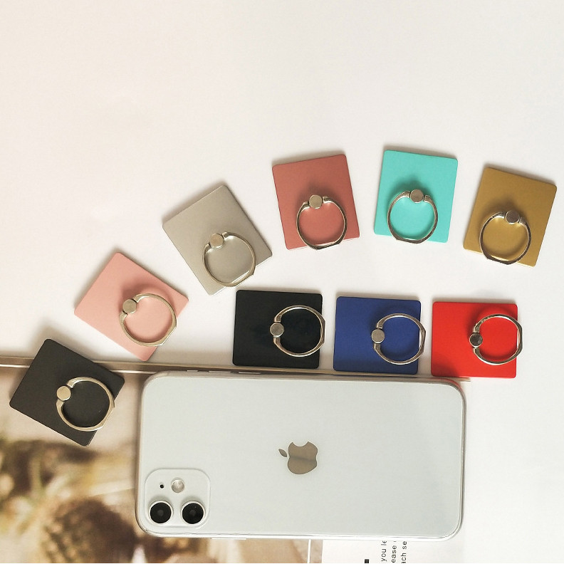 ST2 1 Chiếc Thời Trang Điện Thoại Di Động Nhẫn Giá Đỡ Vuông Đỏ Vàng Bạc Quà Tặng Cho Bạn Gái Nhẫn Điện Thoại Khóa