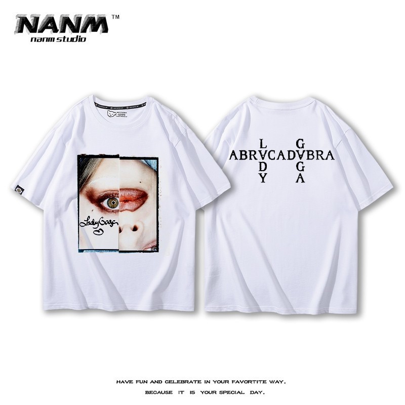 Lady Gaga Buổi hòa nhạc lộn xộn Album Hàng hóa Áo thun ngắn tay Nam Nữ Người hâm mộ Mùa hè Hỗ trợ hàng đầu Quần áo hợp thời trang
