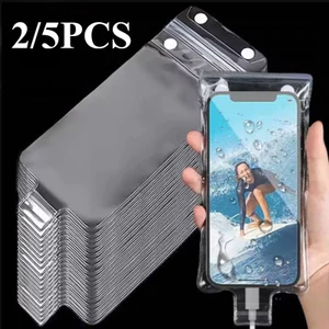 2 / 5 Chiếc Dưới Nước Chống Thấm Nước Trong Suốt Điện Thoại Di Động Túi Đa Năng Bơi Bảo Vệ Điện Thoại