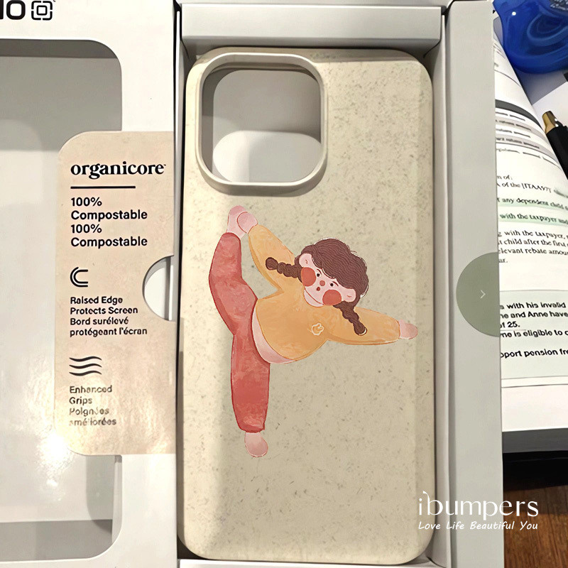 ibumpers Ốp Lưng IPhone Họa Tiết Cô Gái Dễ Thương Đơn Giản Cho IPhone 16 15 14 12 13 11 Pro Max IP 7 8 Plus X XS XR Ốp Điện Thoại Silicon Mềm Chống Sốc
