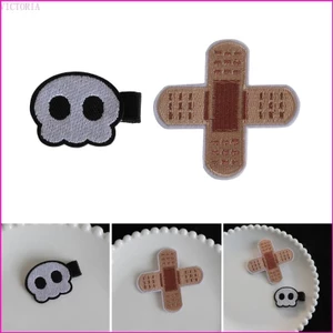 Vic Goth Chữ Thập Đầu Lâu Hình Kẹp Tóc Halloween Đảng Mũ Cho Người Phụ Nữ Cô Gái Halloween Chụp Ảnh Nổ Chống Trơn Trượt Hai