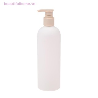 [Beautifulhome] Chai dầu gội bơm nhựa rỗng màu trắng 200-500ml Chai mỹ phẩm chất lượng cao Bơm Acrylic có thể đổ lại [làm đẹp]