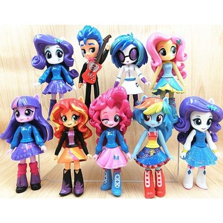 9pcs My Little Pony Equestria Girls Figures Collection Minis Dolls Kid Toy Gifts