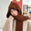 Mũ Balaclava mùa đông SAVORBOX, Mũ len dệt kim ấm áp dệt kim, Khăn quàng cổ dày bền bỉ dành cho nữ