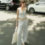 Quần Dài Ống Suông Linen Kẻ Sọc Augety Studio, JOSIE Pants