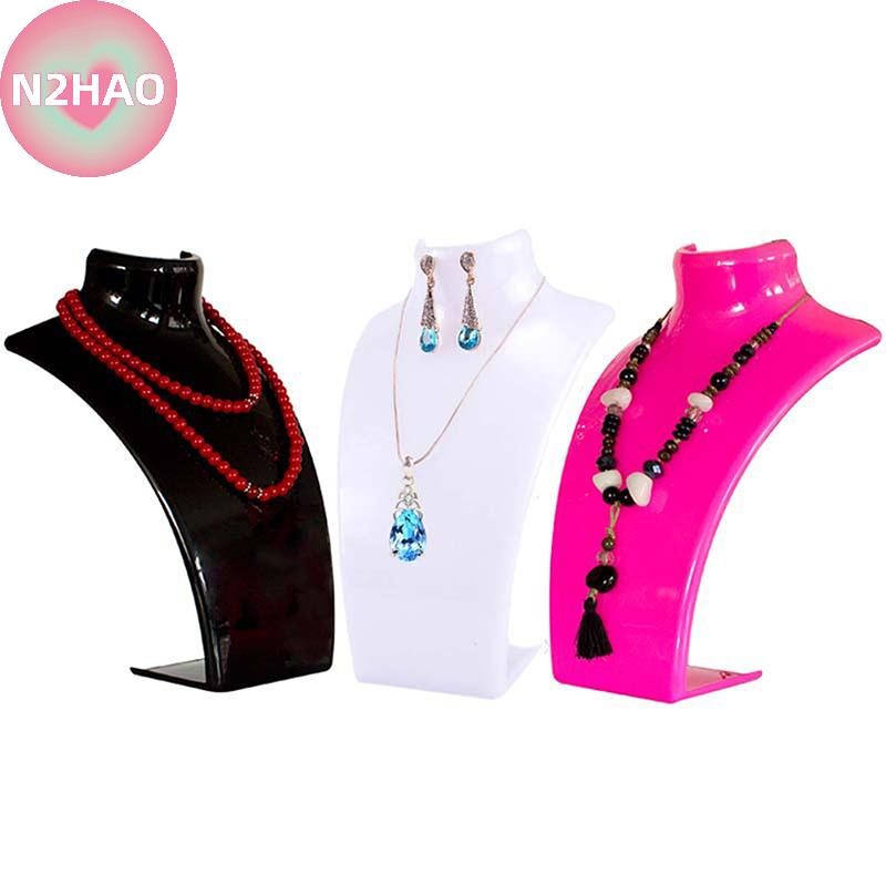 N2hao Mannequin Bust Giá trưng bày trang sức Vòng cổ Giá trưng bày Trang sức Người tổ chức n