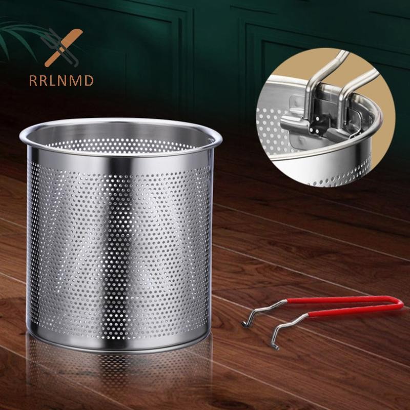 Rrlnmd Nhà Bếp Nồi Chiên Sâu Inox 304 Nồi Chiên Nhà Bếp Có Bộ Lọc Tempura Chiên Chảo Gà Chiên Dụng Cụ Nấu Ăn MỚI