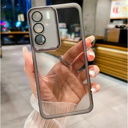 Ốp điện thoại trong suốt bằng silicon mềm TPU 3 trong 1 Infinix Hot 50 Pro + 4G có Camera bảo vệ mặt sau Infinix Note 40 Pro + Kính cường lực + Phim mặt sau