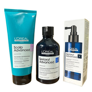 Bộ gội xả và tinh chất L'oréal Serioxyl dành cho tóc thưa mỏng, giúp tóc dày lên ngay lập tức 250mlx2/90ml [ TN ]