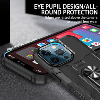 Dành Cho iphone 12 Pro Max / 11 Pro Max Ốp điện thoại PC Cứng Mặt Sau Mềm TPU Edge Bảo Vệ Camera Vòng Giá Đỡ Chân Đế Chống Sốc Mỏng Bao