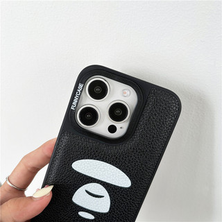 Từ Retro Business Leather Texture a bathing bape Vỏ Điện Thoại Cho iPhone 16 15 14 13 Pro Max