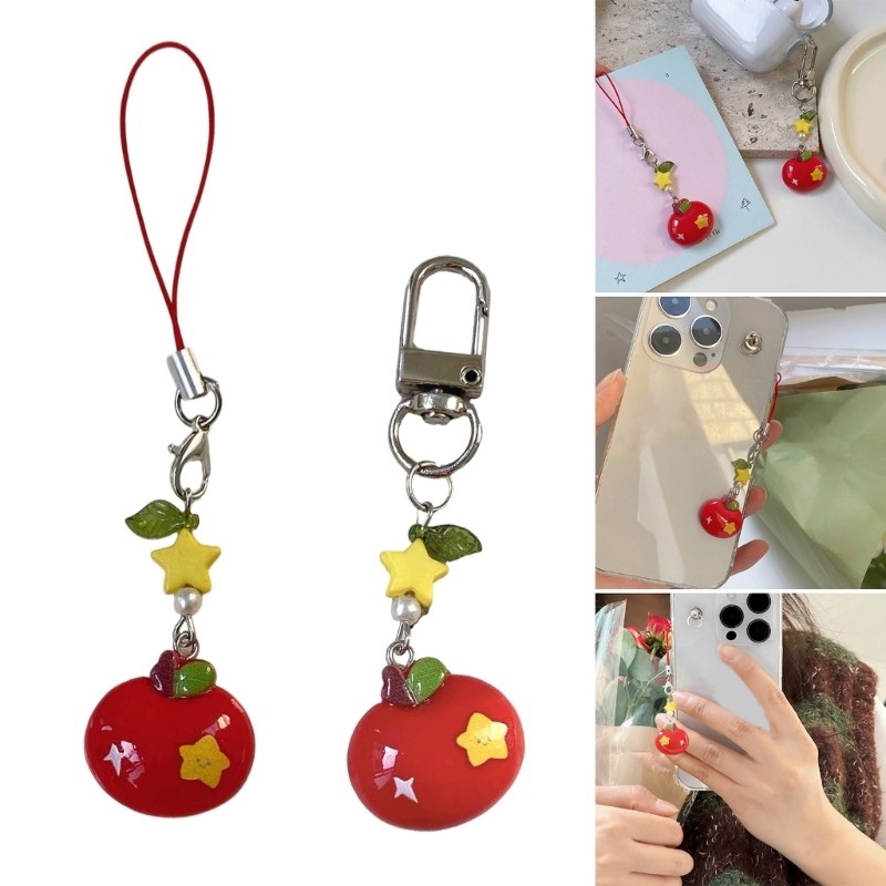 Ff Charm Thanh Lịch Táo Điện Thoại Thiết Kế Dây Buộc Phụ Kiện Thời Trang Cho Bé Gái Thời Trang Và Lễ Hội Dịp Mặc Thường Ngày