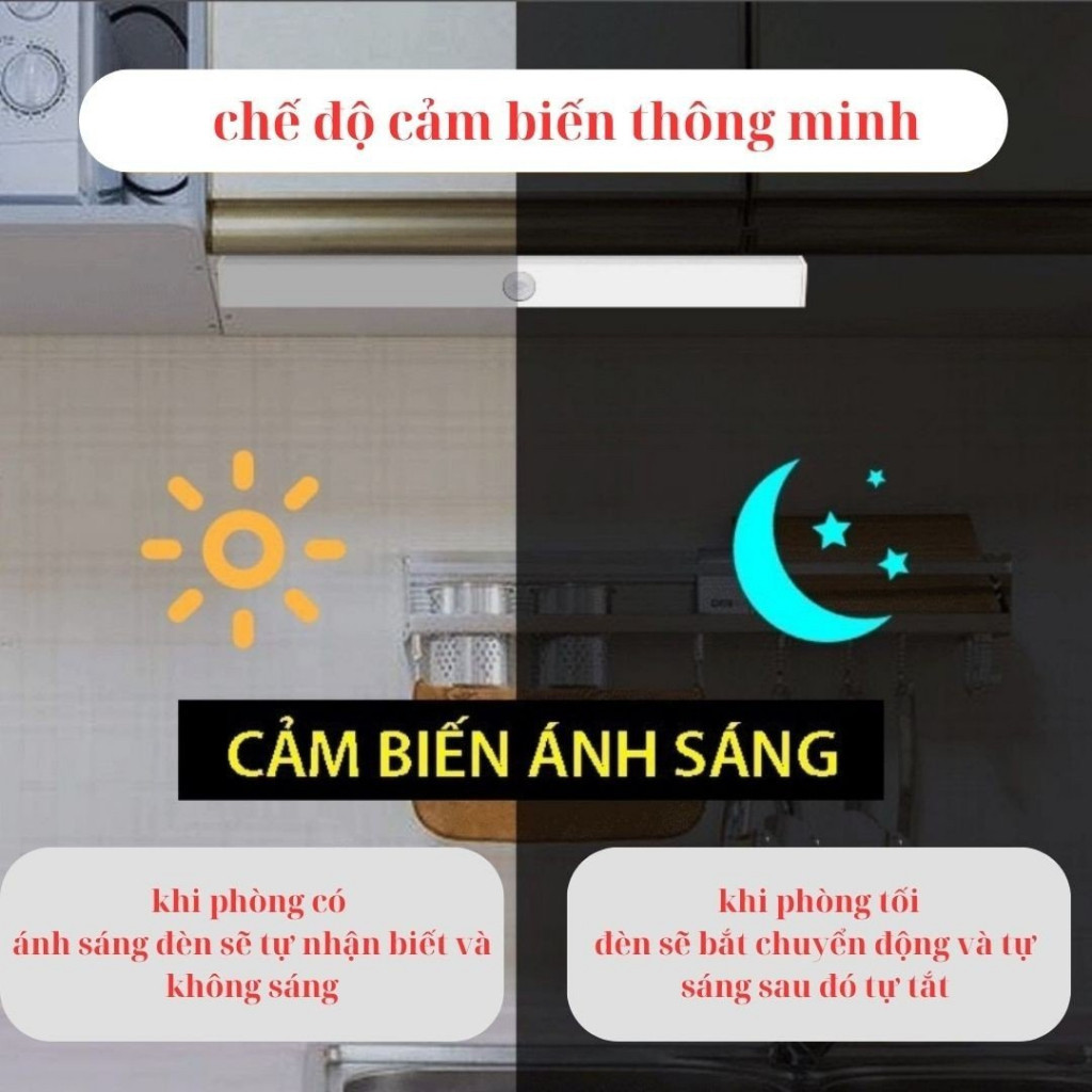 Đèn led cảm biến chuyển động đèn ngủ không dây cổng sạc usb gắn tường tủ bếp nhà vệ sinh cầu thang FE123
