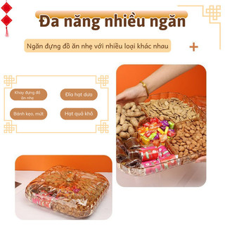 Khay Mứt Tết Bunnies House, Đựng Bánh Kẹo Trong Suốt, Đa Dạng Mẫu, Trang Trí Bàn Ngày Tết.