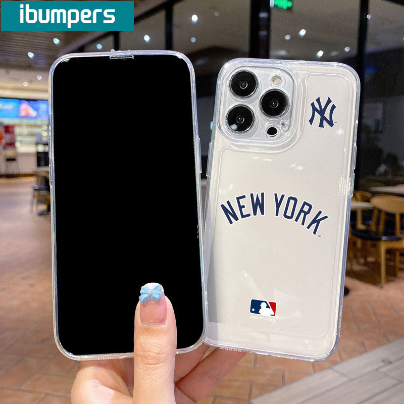 ibumpers Ốp lưng iPhone Thẩm Mỹ Độc Đáo Họa Tiết LOGO MLB Ốp Điện Thoại TPU Mềm Chống Sốc Iphone 16 15 14 13 12 11 Pro Max IP 7 8 Plus Iphon X Xs XR Xs Max