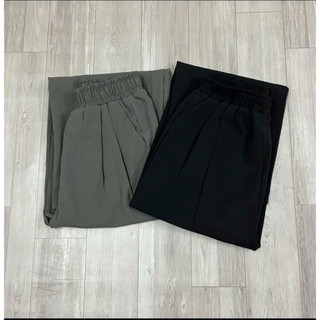 [Combo 2 quần] Quần Ống Rộng Chất Đũi Cạp Chun Lưng Cao dài 100-104cm phong cách nhật bản Lên Dáng Siêu Xinh