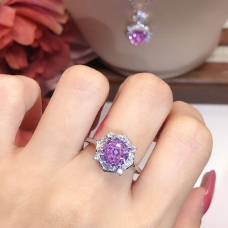 Châu Âu Mỹ ins Phong Cách Mới Kim Cương Hình Bát Giác Zircon Hoa Phù Hợp Với Nữ