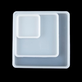 Gcdhome Vuông Silicon Casg Epoxy Khuôn Cho DIY Khay Nhựa Coaster Khuôn Trang Sức HOT
