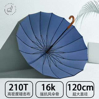 Ô Tự Động 120cm Màu Trơn, Tay Cầm Dài, Chống Gió Mạnh Cho Nam