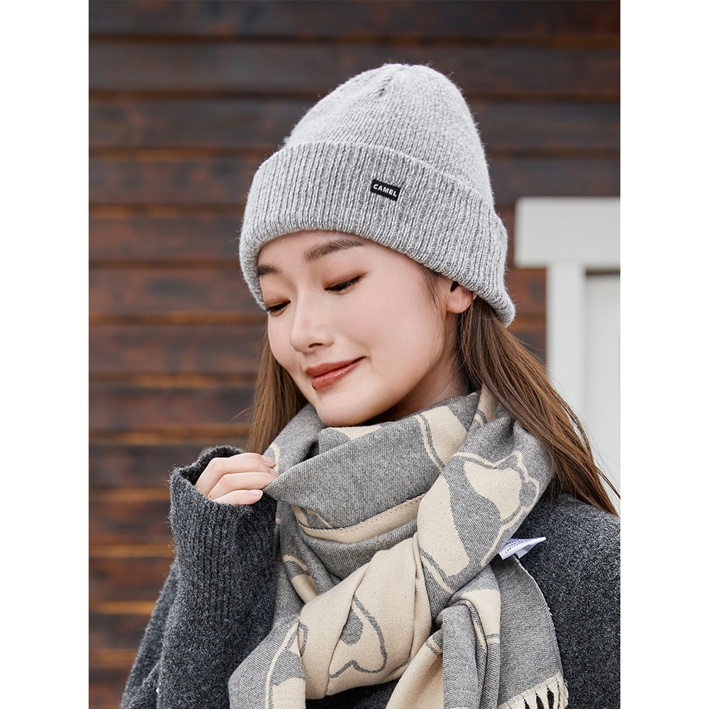 Ảnh Mũ dệt kim CAMEL CROWN Mũ mùa thu đông Mũ lạnh chống gió ấm áp 3