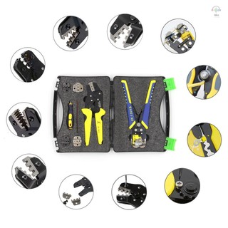 Paron Dụng cụ uốn dây chuyên nghiệp Kỹ thuật đa chức năng Thiết bị đầu cuối Ratcheting Kìm uốn Dây Strippers Bootlace Ferrule Crimper Dụng cụ đầu cuối Dây Bộ Kìm