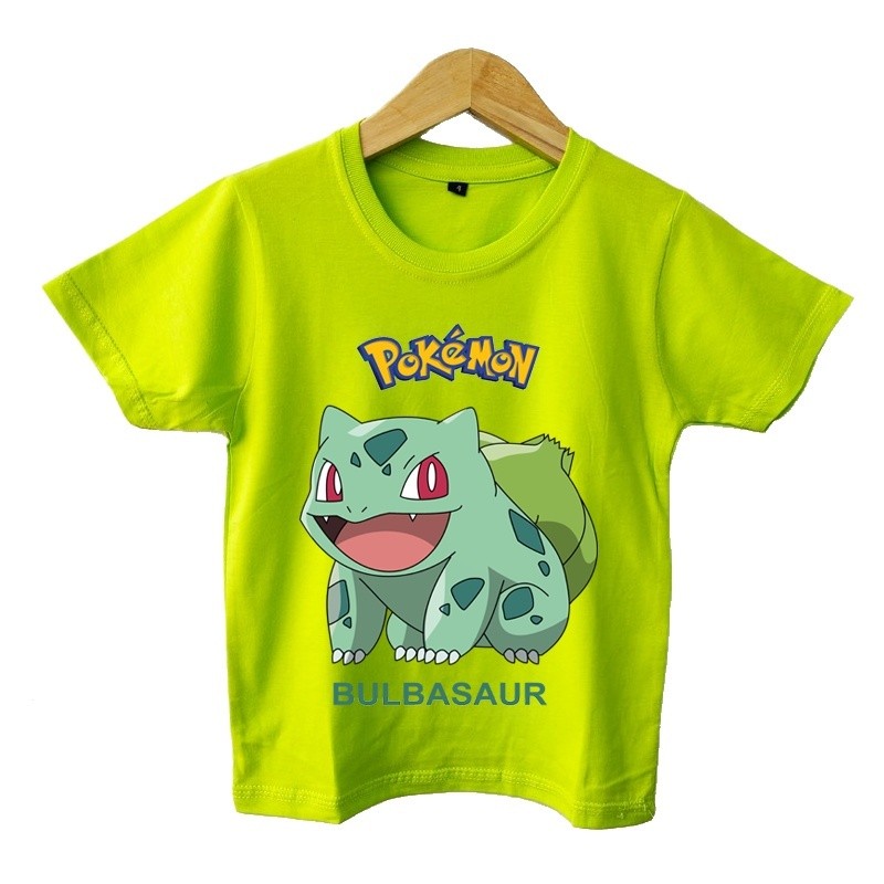 Pokemon loạt cổ điển trẻ em T-Shirt thoải mái và phong cách thiết kế mát mẻ cho người hâm mộ trẻ