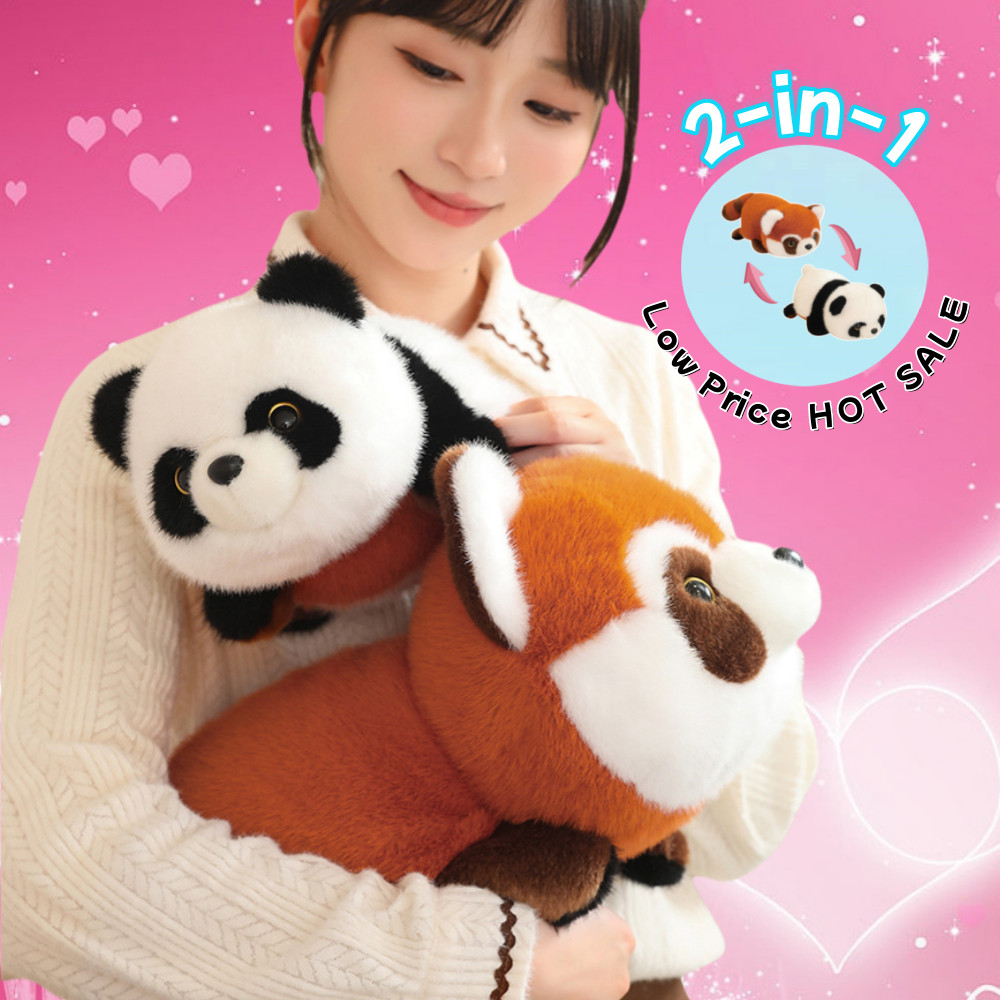 Bct Dễ Thương Flip Panda Sang Trọng Đồ Chơi Gấu Trúc Biến Thành Gấu ...