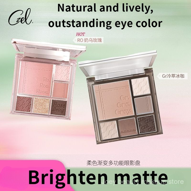 Czel Eyeshadow Palette đa-màu xám hồng sáng Matte mà không cần trang điểm mpha