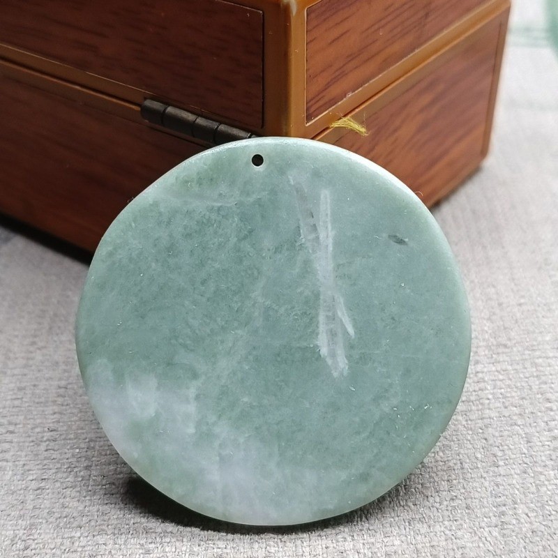 Đá quý lục bảo Lantian Jade mặt dây chuyền đầu rồng phong cách cổ điển cho nam