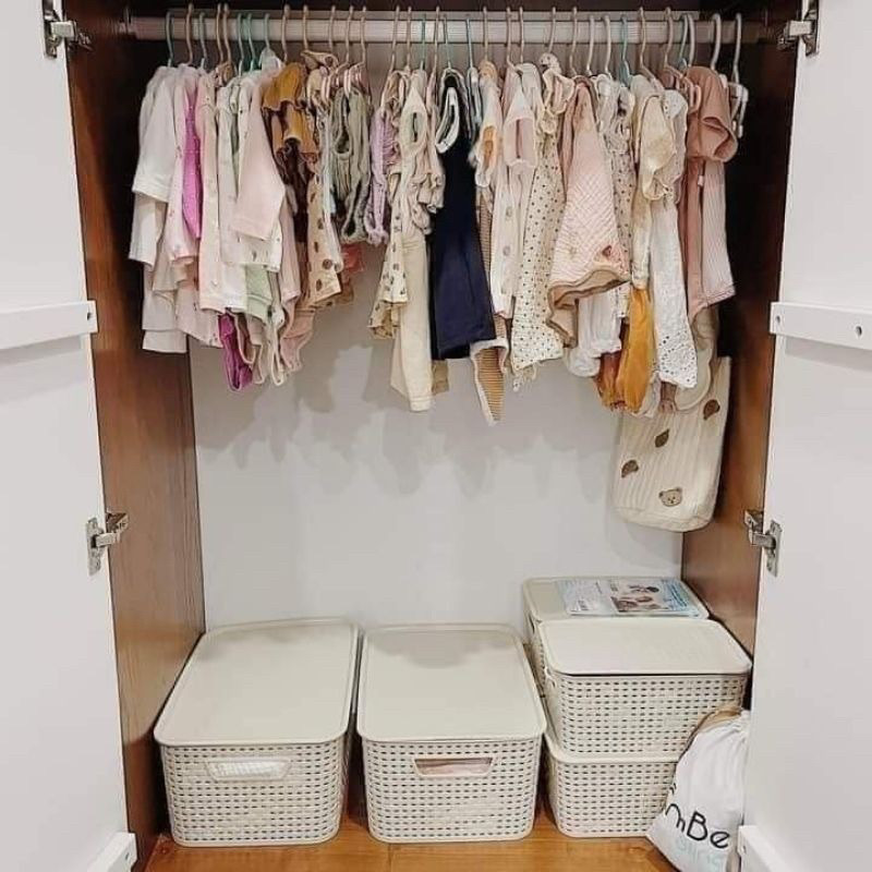Giỏ Nhựa Có Nắp 3 Size Việt Nhật, Giỏ Đựng Đồ Đa Năng Tiết Kiệm Không Gian Nhà Bếp, Phòng Khách