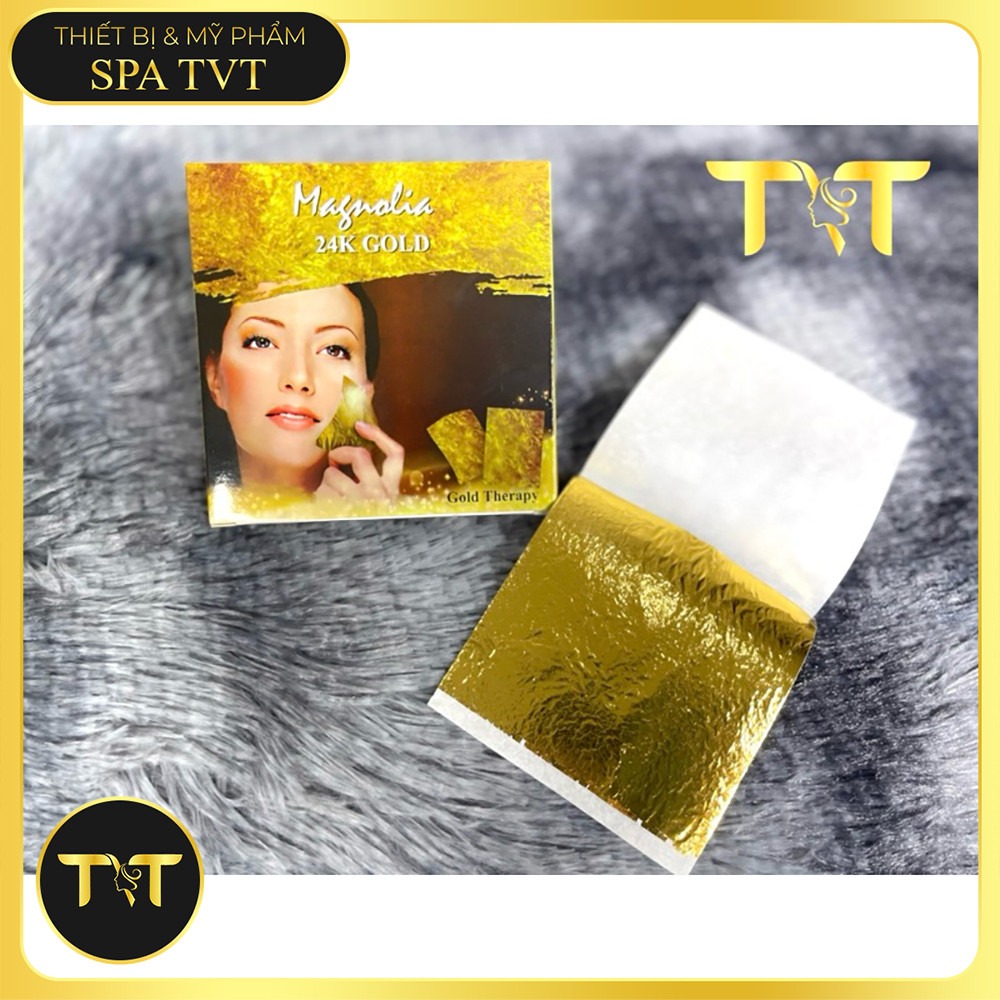 Vàng Lá RF Magnolia 100 Lá 9x9cm, Hỗ Trợ Nâng Cơ, Săn Chắc Da, Trẻ Hóa Da, Dùng Cho Máy RF Spa