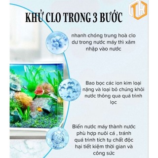 Viên nén khử clo cấp tốc cho bể cá - cân bằng PH khử các ion kim loại nặng các hoá chất  của nước máy - Cám Cá Store