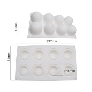 8 Hình Bán Nguyệt Dừa Pháp Mousse Trái Cây Sáng Tạo Nướng Silicon Khuôn Làm Bánh Gia Đình