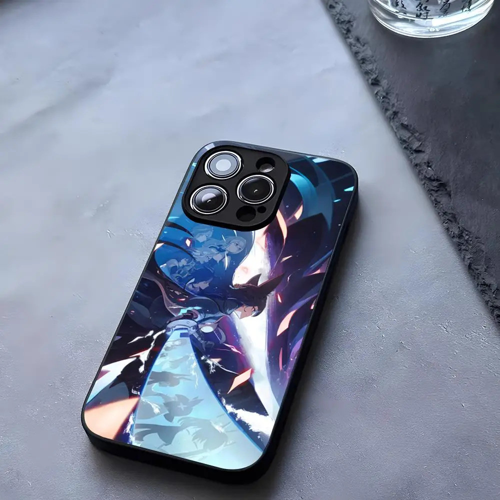 BK-2 Hoshimi Miyabi Ốp Điện Thoại Kính Cường Lực Cho iPhone 13 14 16 12 17.35 11 Pro XS Max Plus Mini X XR SE2020 Coque