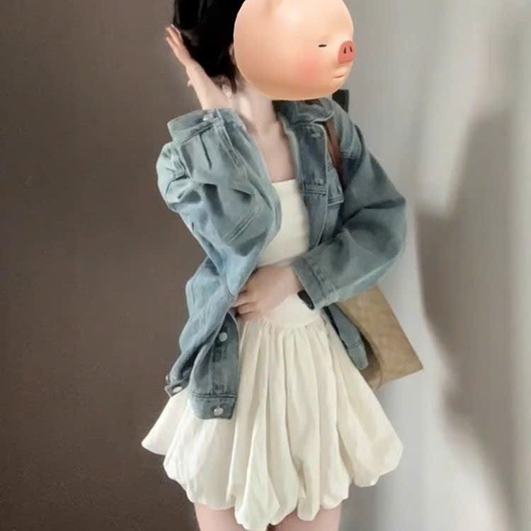 Đầm váy hai dây nữ mùa hè dáng ngắn thiết kế bồng xòe siêu tôn dáng phong cách trẻ trung XIMIXI SP293
