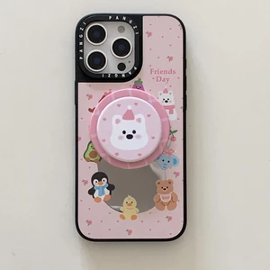 Ốp Lưng Gương Cứng Tương Thích Với iPhone 13 13Pro 13ProMax 14 14Pro 14ProMax 15 15Pro 15ProMax 16 16Pro 16ProMax 17 17Pro 17ProMax Ốp Nam Châm Họa Tiết Động Vật Nhỏ