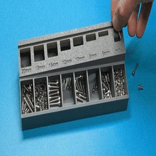 Dụng cụ phân loại bu lông CHEESELY M3, Thiết thực với 7 khe đo lường Khay phân loại chiều dài vít, Dụng cụ sắp xếp di động Cửa hàng móng tay