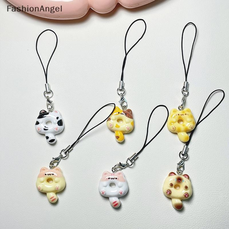 FashionAngel 1 Phụ Kiện DIY Cookie Điện Thoại Quyến Rũ Dây Đeo Cặp Đôi Mềm Móc Khóa Mặt Dây Dễ Thương Dây Keycord VN