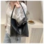 Túi xách THEGIRL8B Pu, Túi xô Túi đeo nách Túi dệt Tote, Túi đeo vai màu bạc dung tích lớn di động Mặt dây chuyền ngôi sao Hàn Quốc dành cho học sinh