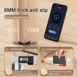 Miếng đệm cao su NEATNOOK, Tấm lót chân đồ nội thất chống va chạm chống trượt, Bàn tự dính Ghế cản sau Phần cứng giảm chấn