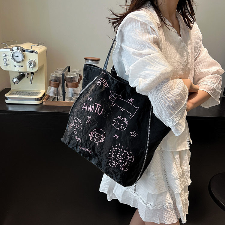 Túi Tote GC2 Ba lô tối giản dành cho nữ Thời trang đô thị Họa tiết hoạt hình Túi đi lại hàng ngày cho phụ nữ CG2