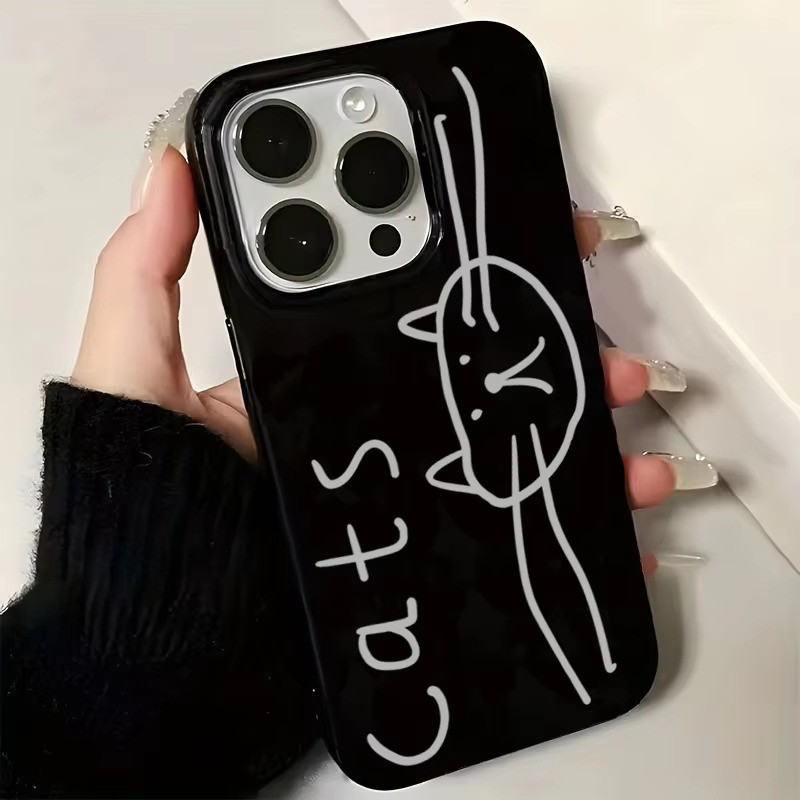 Ốp Điện Thoại Đầu Mèo Lớn Đáng Yêu Hàn Quốc Cho iPhone 16 Plus 15 14 13 12 11 Pro Max X XR XS Max 7 8 Plus 16E SE2 Vỏ Silicon Mềm Chống Sốc
