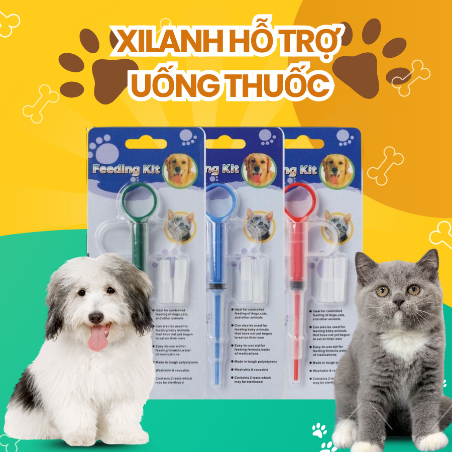 Ống bơm thuốc và thức ăn cho thú cưng