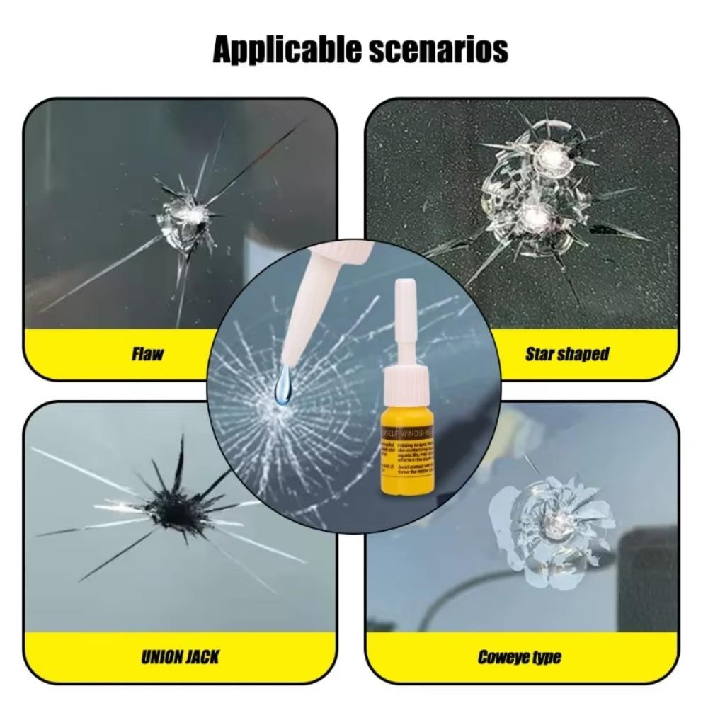 Keo dán bảo dưỡng kính PWSEND, DIY Màn hình điện thoại Glass Scratch Restore, Chất độn kính dạng lỏng Cửa sổ Crack Khôi phục Công cụ sửa chữa kính chắn gió ô tô